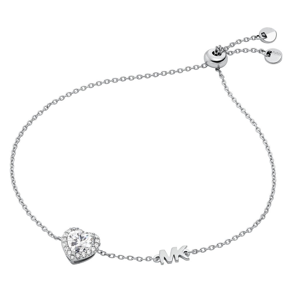 Michael Kors Brilliance Silver Heart & Logo Toggle Bracelet