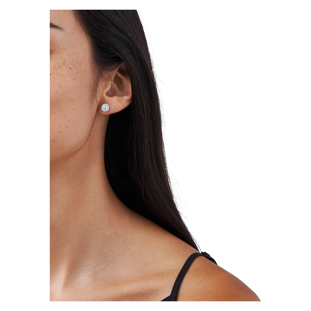Michael Kors Sterling Silver-Plated Halo Stud earrings image number 2
