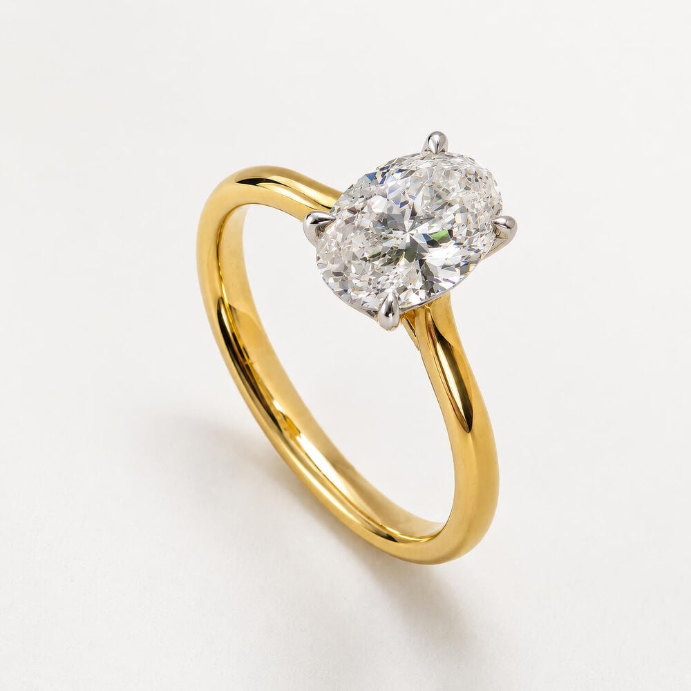 Born Nova 18ct Yellow Gold 1.50ct Oval Lab Grown Diamond Solitaire Ring