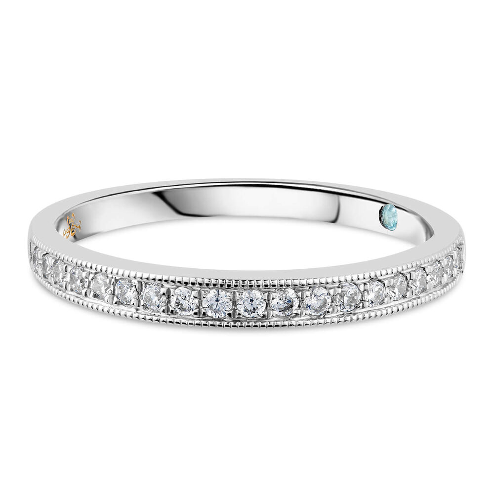 Kathy De Stafford 18ct White Gold 0.15 Carat Diamond Grain Setting Ring image number 4