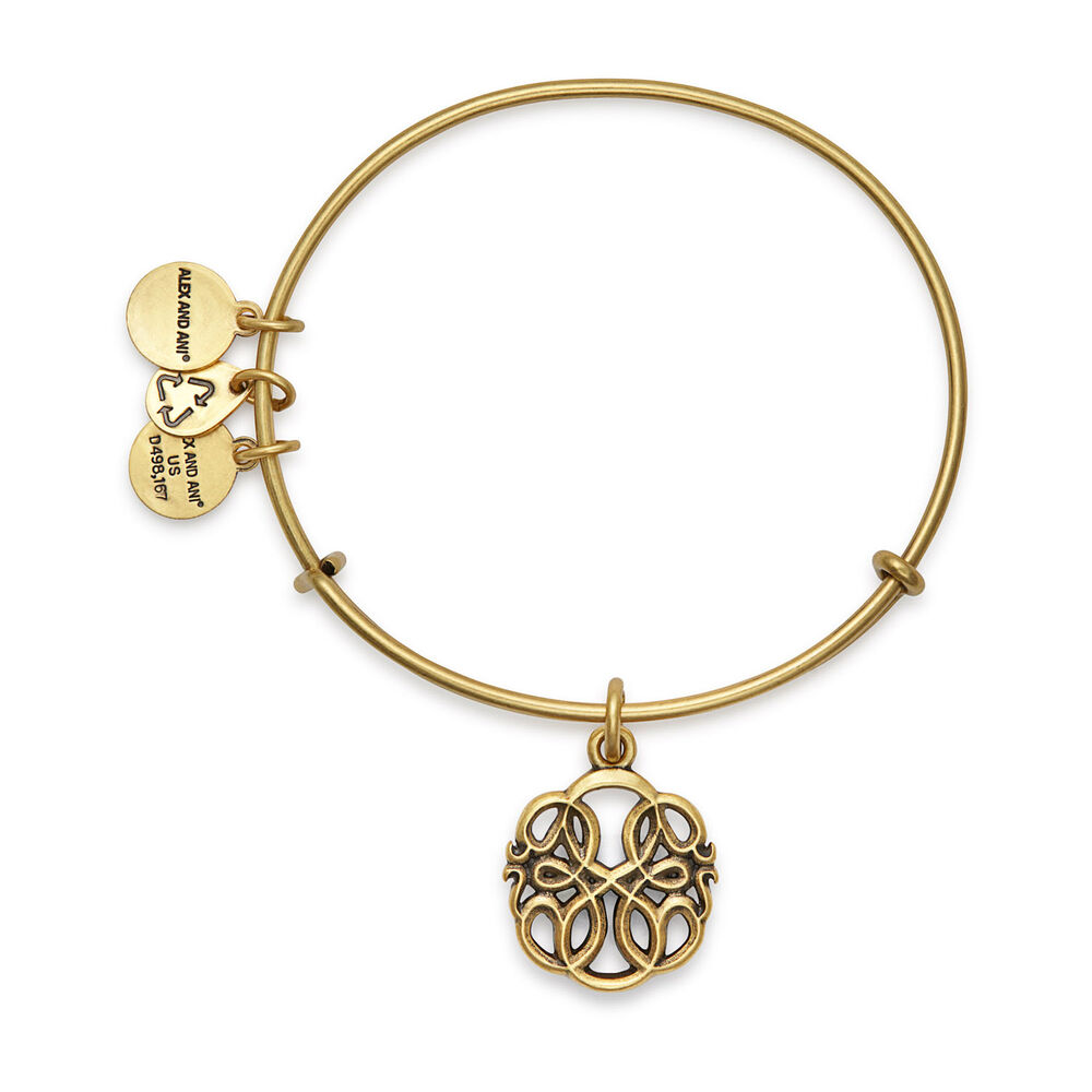 Alex and Ani Rafaelian Gold Path Of Life IV Charm Bangle image number 1