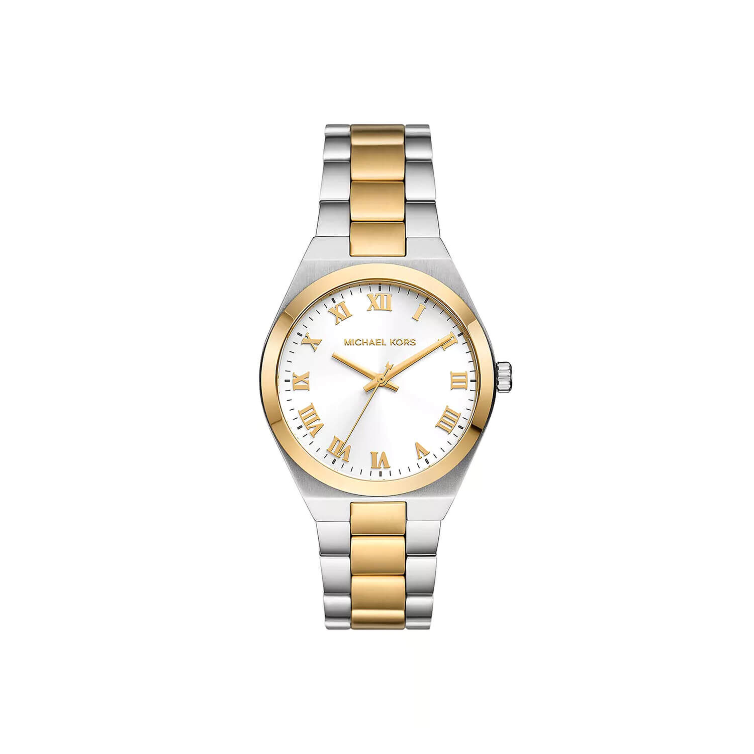 Michael Kors Lennox 37mm White Dial Steel Bracelet Watch
