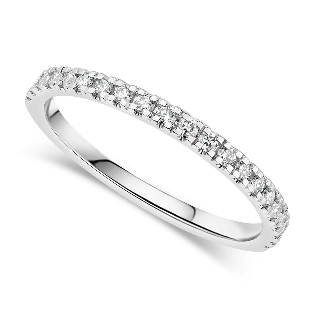 18ct White Gold 0.25ct Diamond Claw-Set Eternity Ring