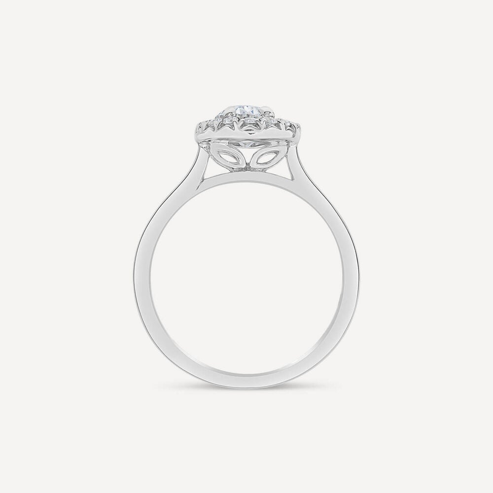Born Platinum 1.20ct Lab Grown Oval Diamond Halo Ring