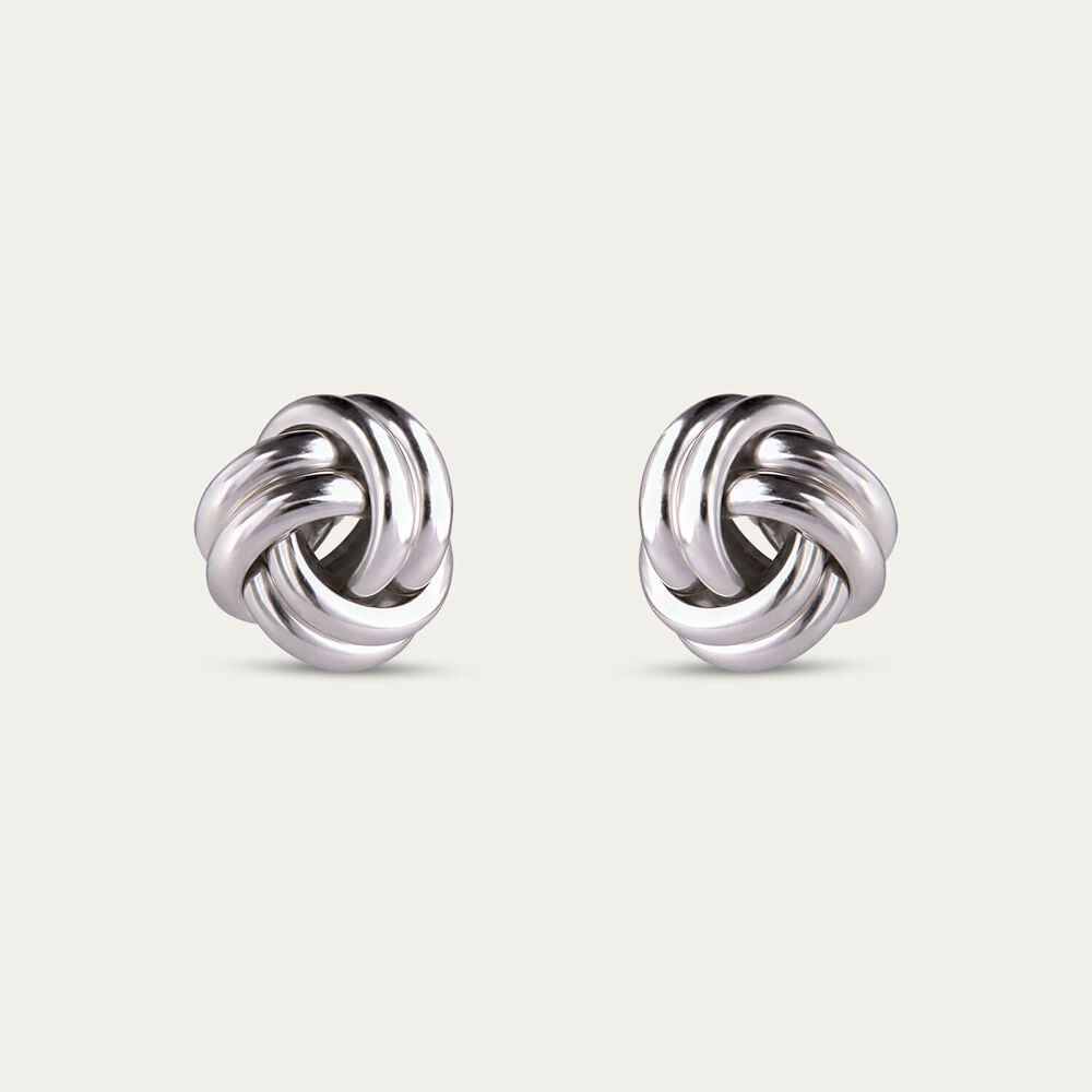 Sterling Silver Knot Stud Earrings
