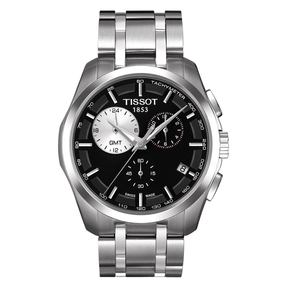 Pre-Owned Tissot Couturier 41mm Black Dial Steel Bracelet Watch