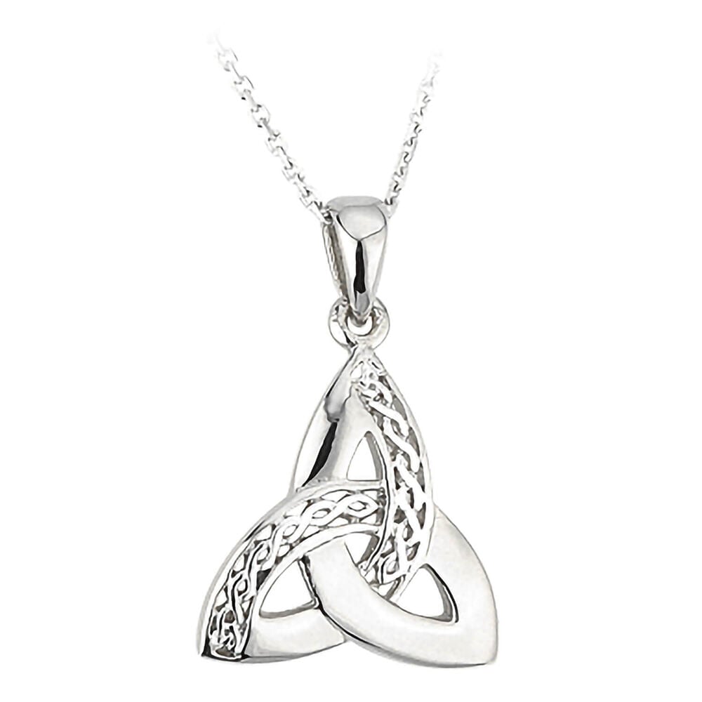 Sterling Silver Trinity Know Woven Pattern Pendant image number 0