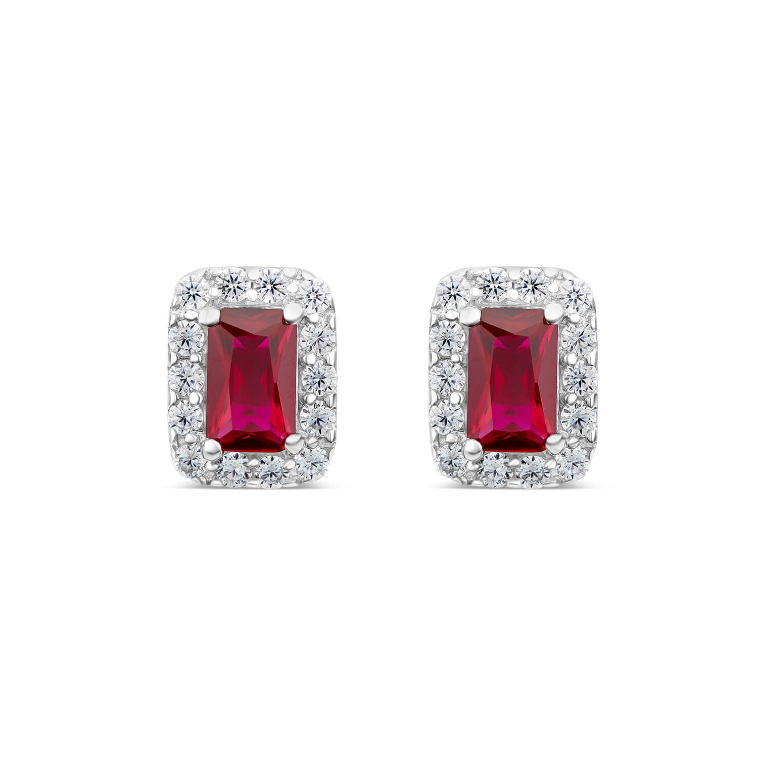 Ruby studs white gold hot sale