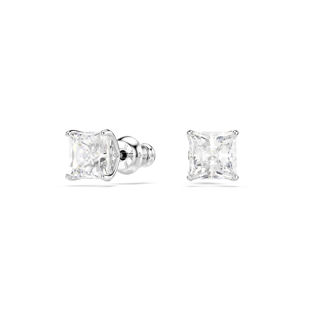 Swarovski Stilla Cubic Zirconia Rhodium Plated Stud Earrings