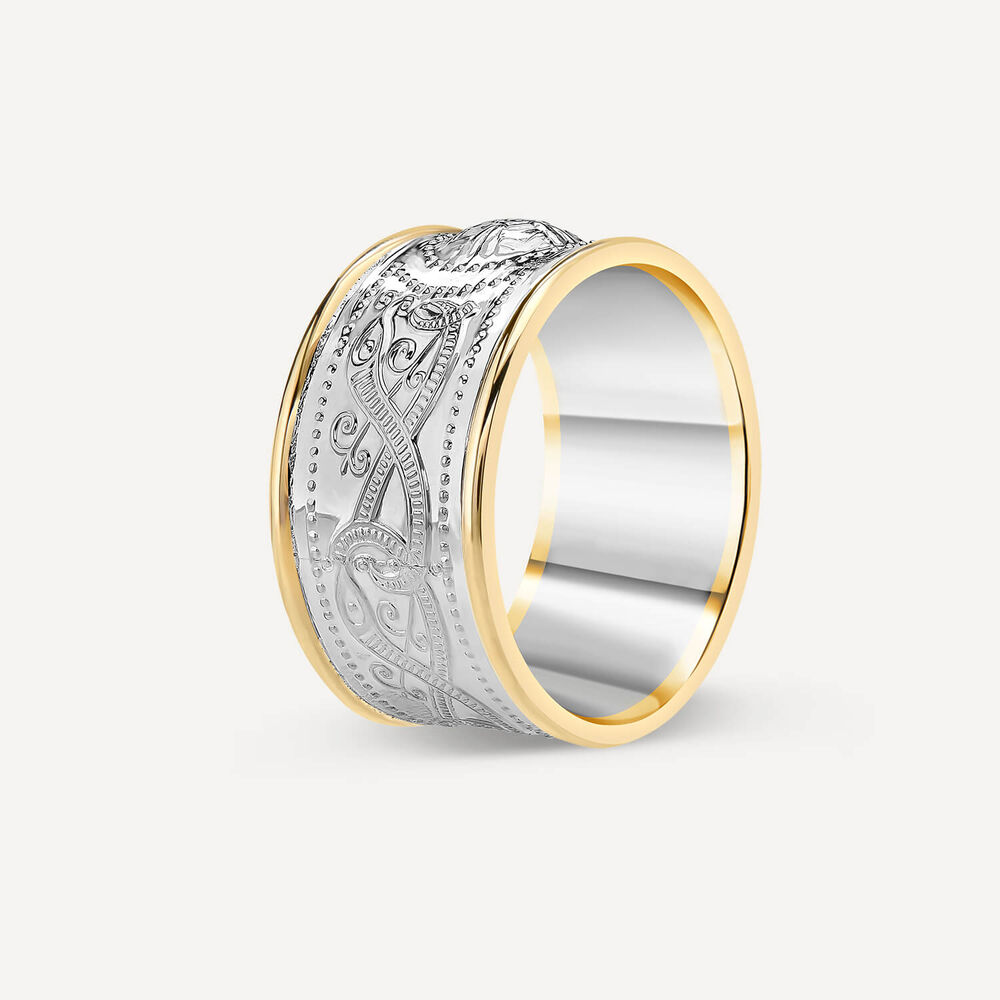 Sterling Silver Gents Arda 10.8mm Flat Band image number 3