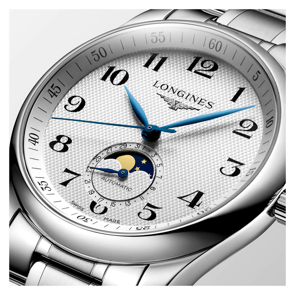 Longines Master Automatic Moonphase Dial Stainless Steel 40mm Mens Watch