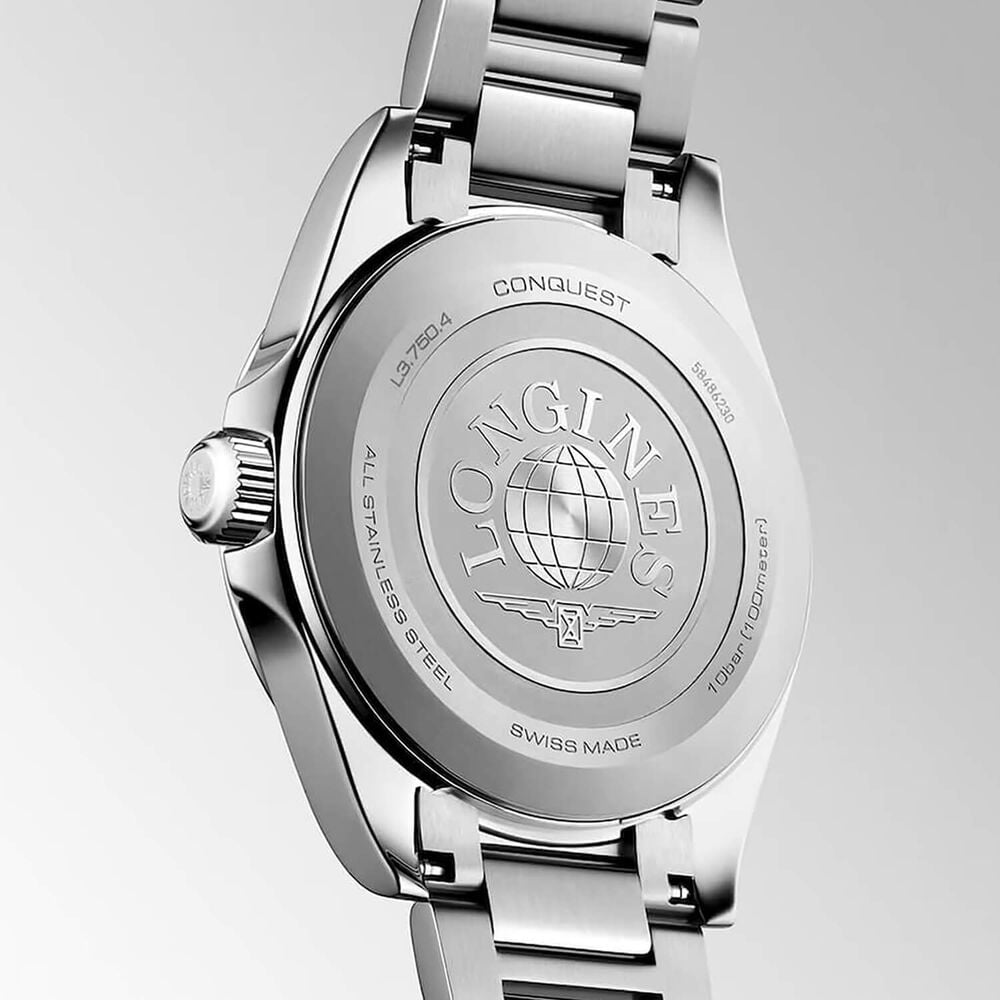 Longines Conquest 38mm Blue Sandblasted Dial Stainless Steel Bracelet Watch