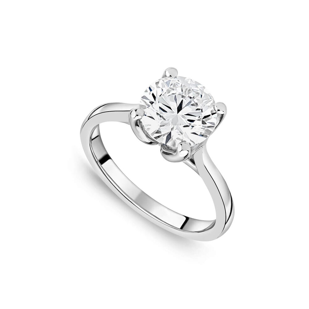Born Platinum 2.20ct Lab Grown Round Brilliant Solitaire Diamond Ring image number 0