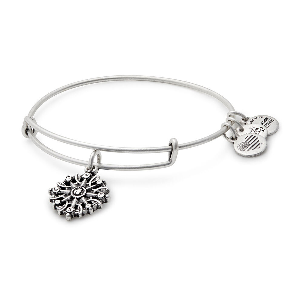 Alex and Ani Rafaelian Silver Compass III Bangle image number 0