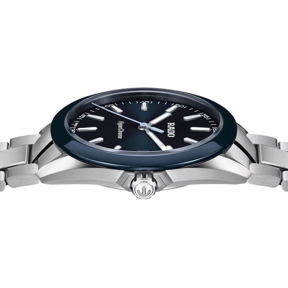 Rado HyperChrome Quartz 41.5mm Dark Blue Dial Steel Bracelet Watch