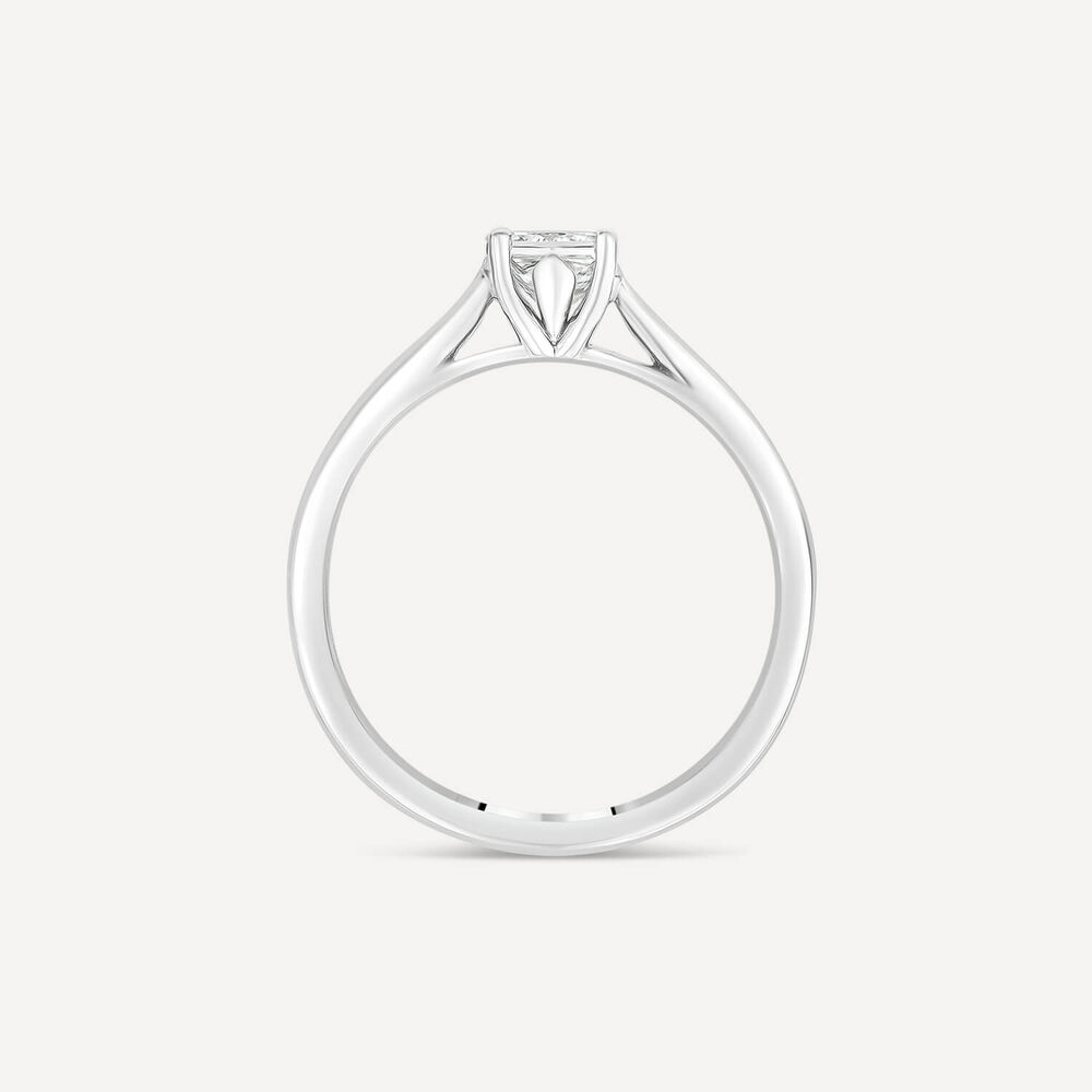 Platinum Princess Cut 0.50ct Tulip Setting Engagement Ring image number 3