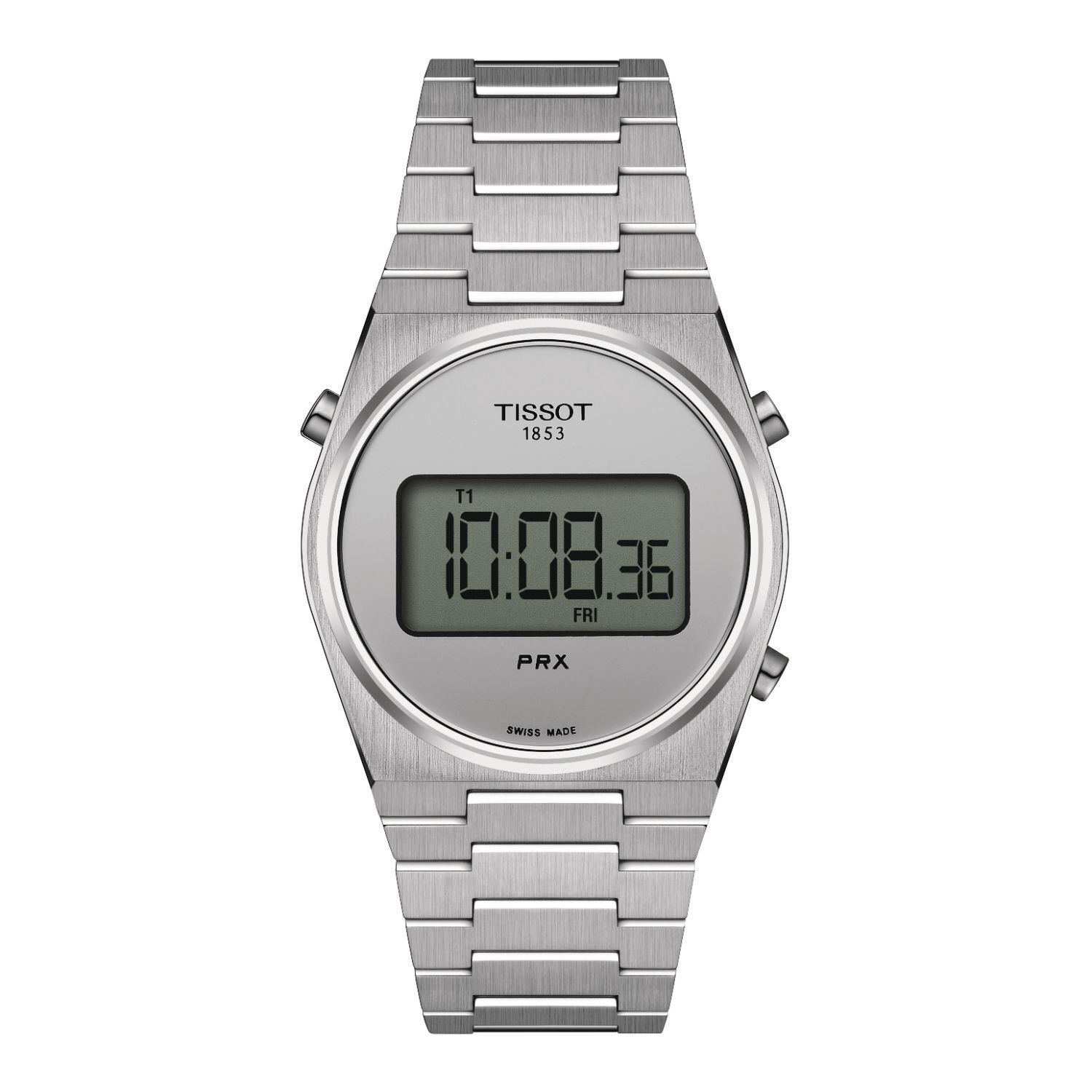 Stainless steel case digital watch 2025