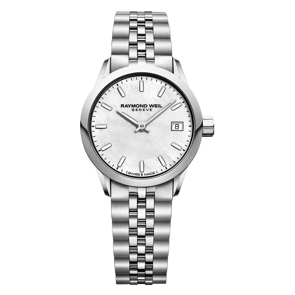 Raymond Weil Freelancer Mother Of Pearl Dial Stainless Steel Bracelet Watch