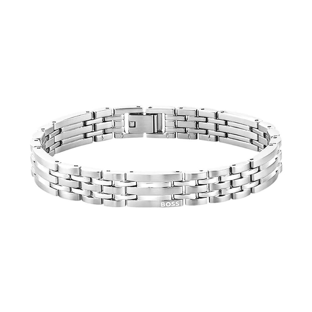 BOSS Wesley Silver Tone Stainless Steel Bracelet
