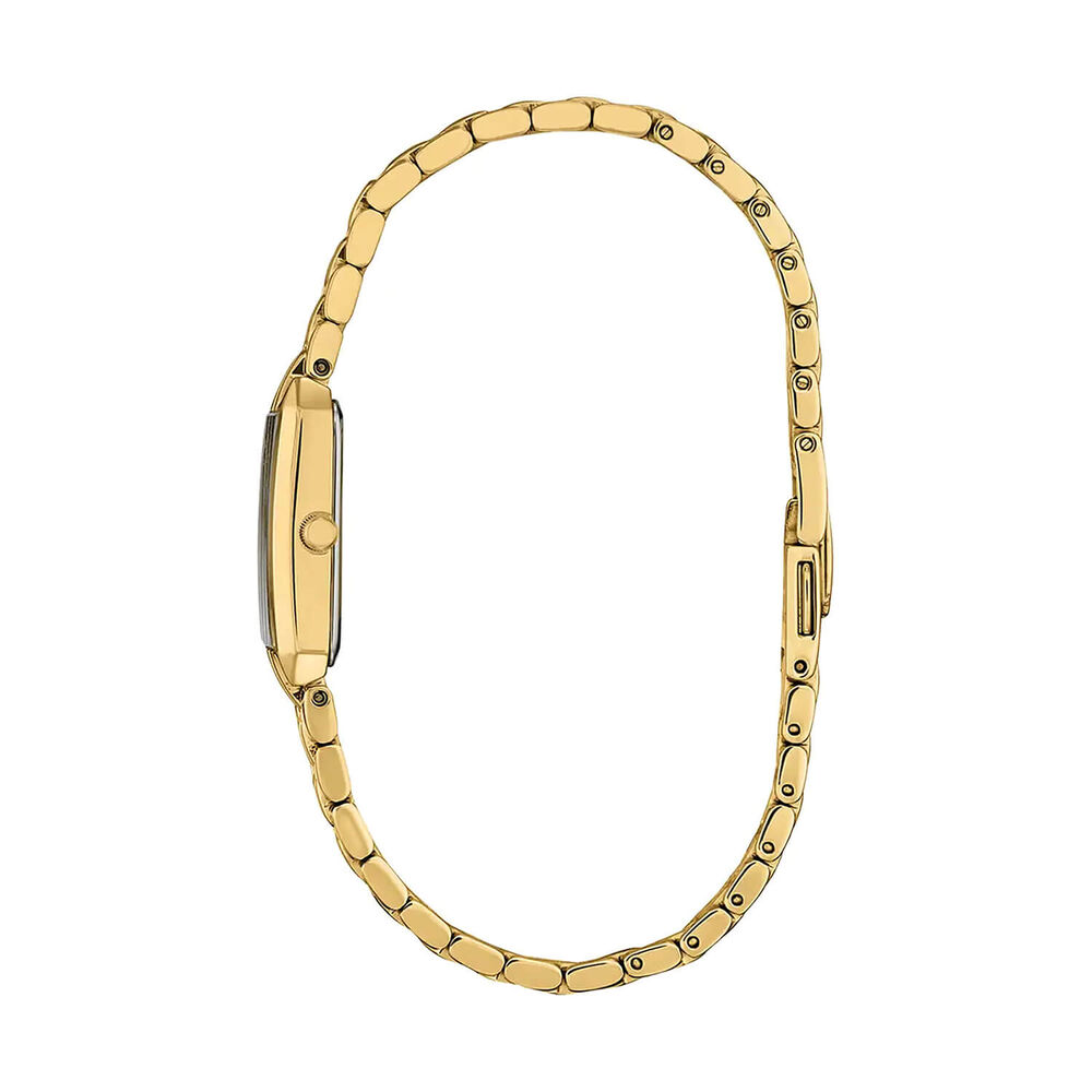 Citizen Silhouette 26mm Rectangular Mother of Pearl Dial Gold Tone Steel Bracelet Watch image number 1