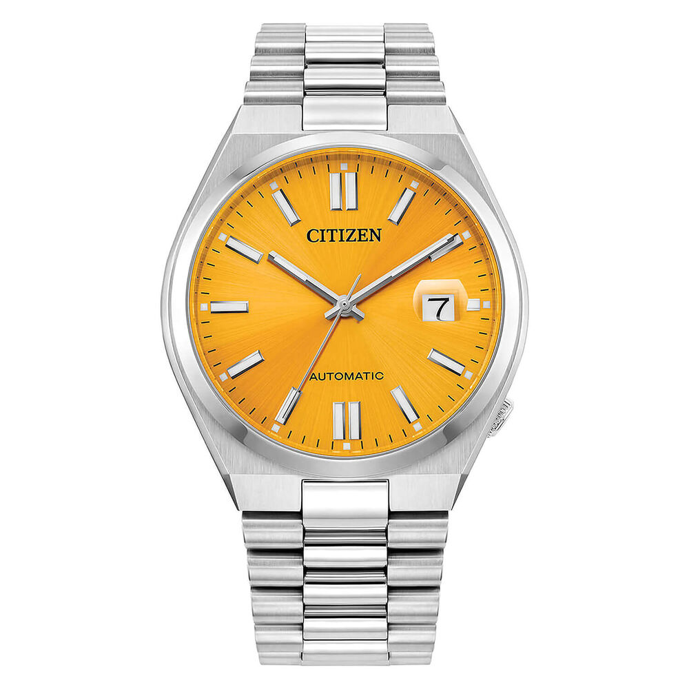 Citizen Tsuyosa 40mm Yellow Dial Steel Case Bracelet Watch image number 0