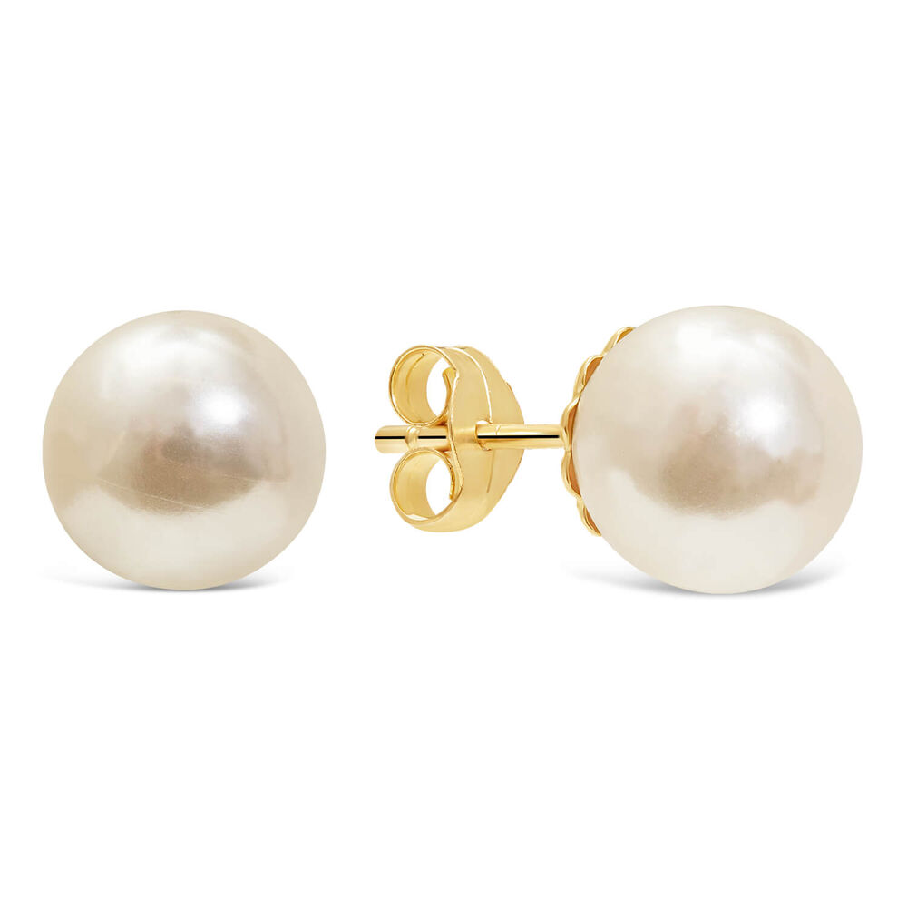 9ct Gold Pearl Stud Earrings