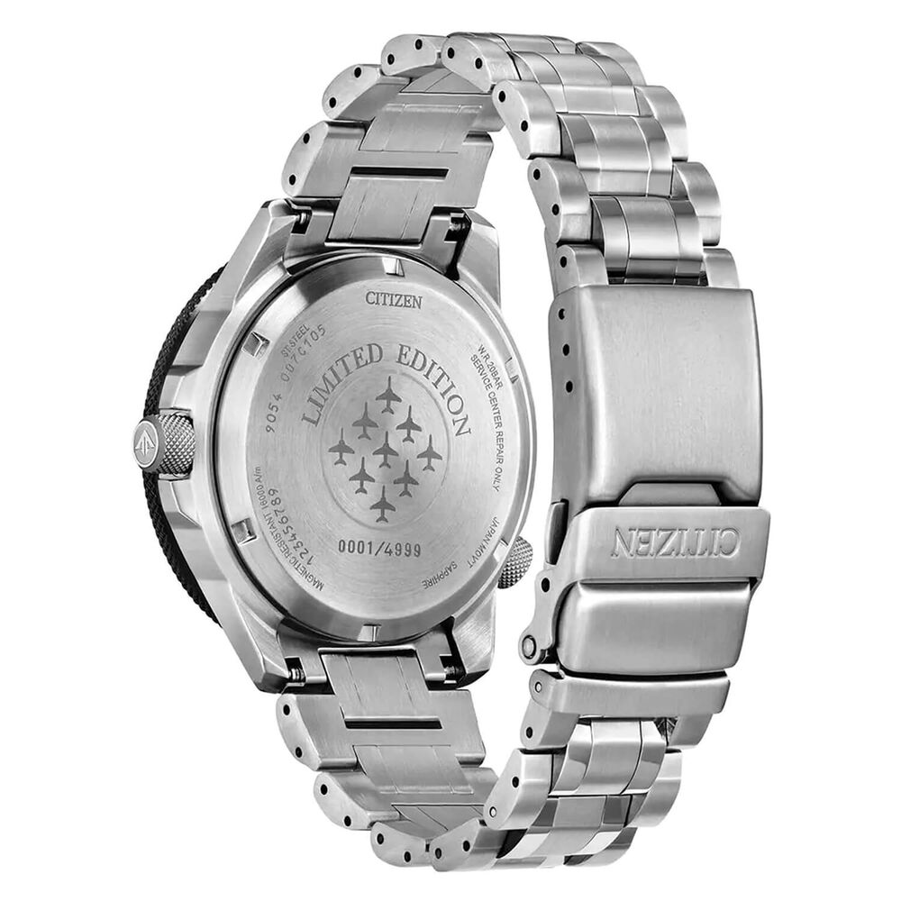Citizen Promaster Red Arrows Limited Edition GMT 45mm Black Dial Steel Bracelet Watch image number 1