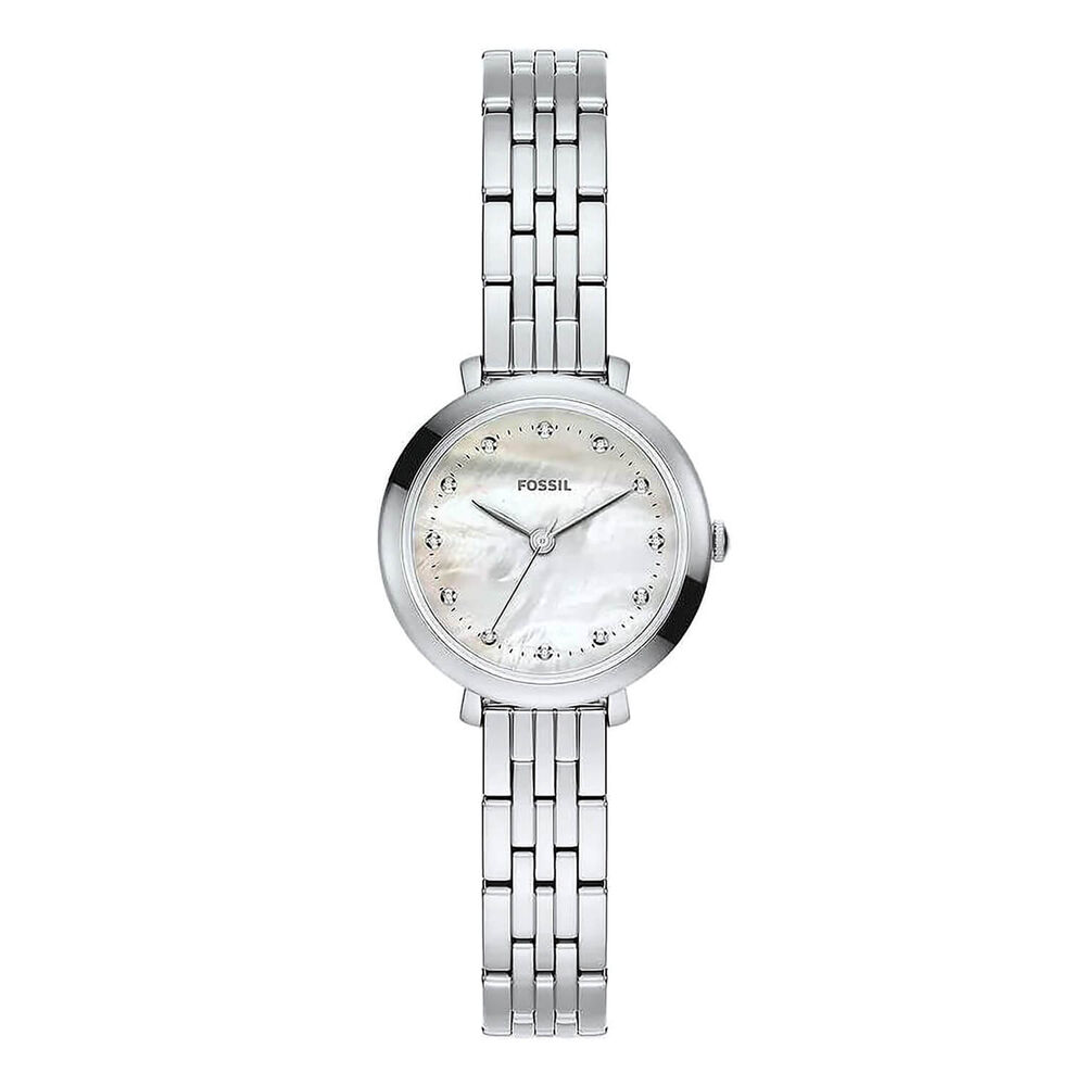Fossil Heidi 26mm Mother of Pearl Dial Silver Tone Stainless Steel Bracelet Watch