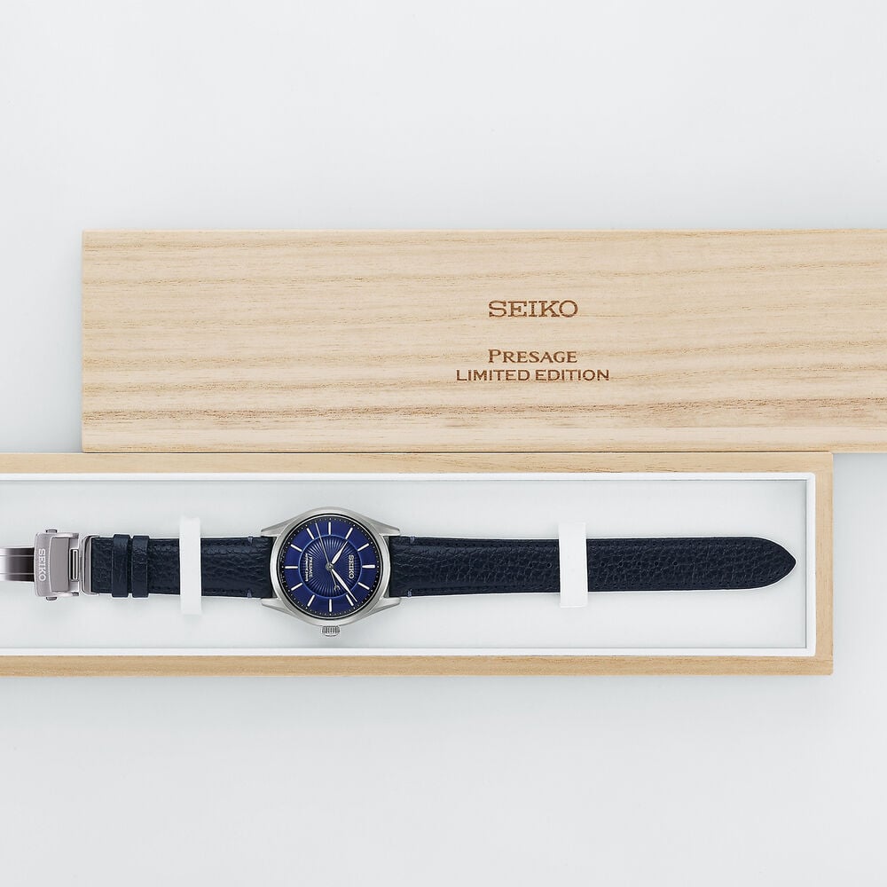 Seiko 145th Anniversary Presage Classic Series Limited Edition 'Shiro-neri' Leather Strap Watch
