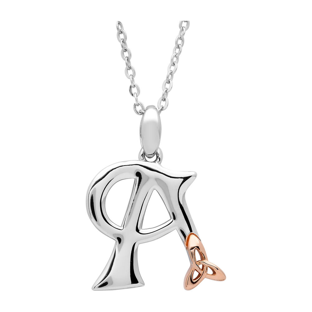 Sterling Silver Celtic A Initial Pendant