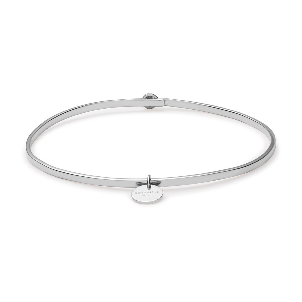 Rosefield Wooster Sterling Silver Charm Bangle (Small)