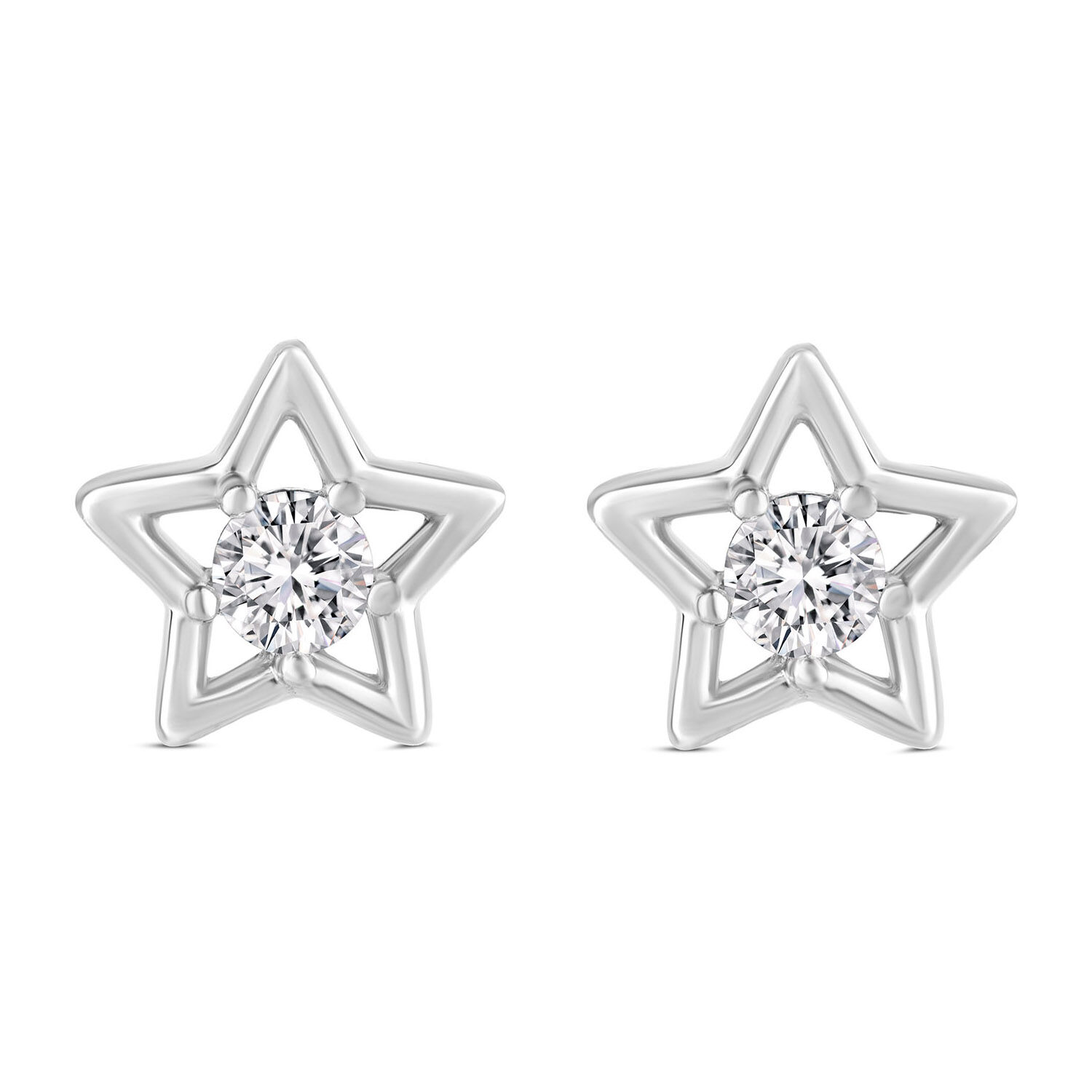 Cosmos Rose Gold Black Diamond Star Green Enamel Single Earring Stud –  noeljewellery