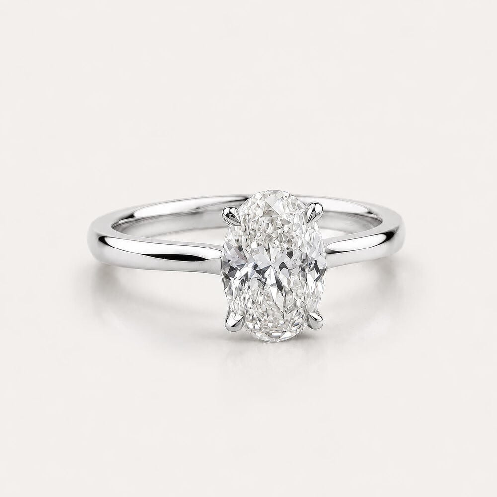 Born Nova Platinum 1.50ct Oval Lab Grown Diamond Solitaire Ring