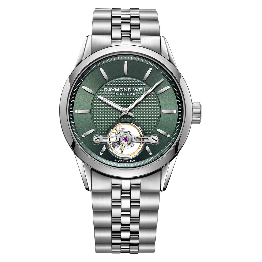 Raymond Weil Freelancer 42mm Green Dial Stainless Steel Case Bracelet Watch