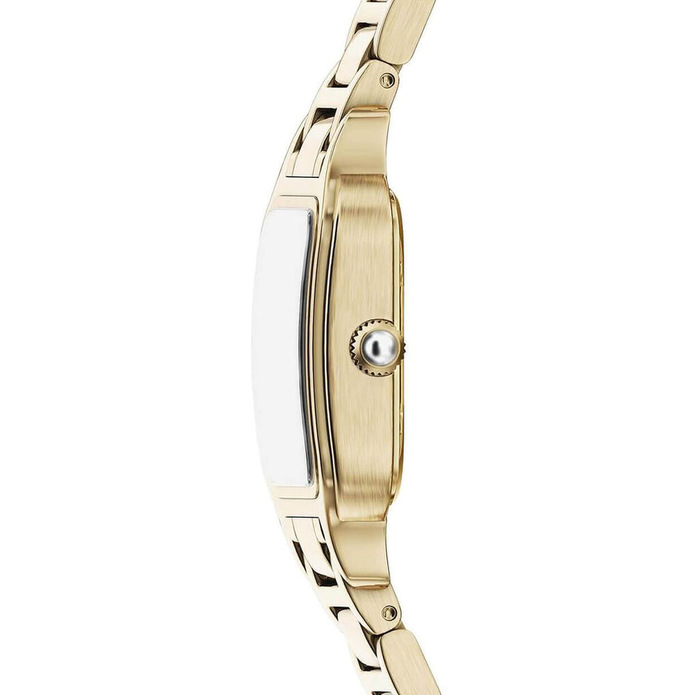 Emporio Armani Cecilia 26.5x35mm Mother of Pearl Dial Yellow Gold Tone Steel Bracelet Watch