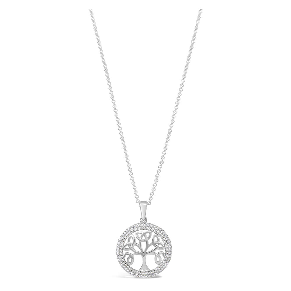Sterling Silver Cubic Zirconia Tree of Life Pendant image number 0