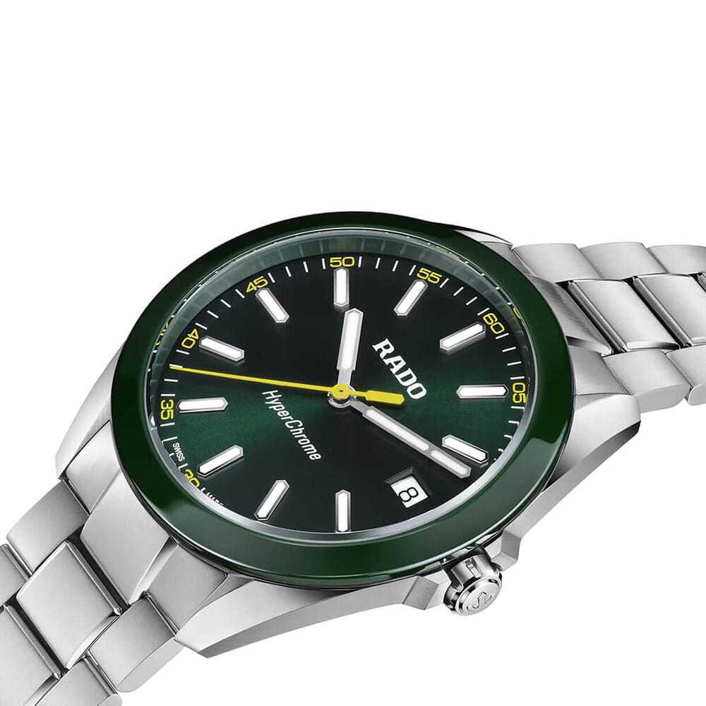 Rado HyperChrome Quartz 41.5mm Green Dial Bracelet Watch