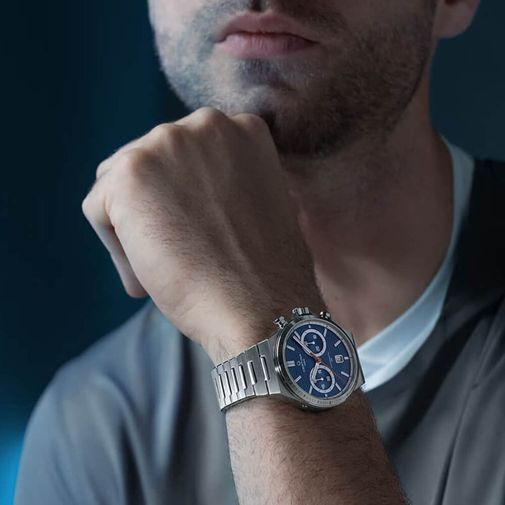 Certina DS-7 Chrono Auto 42mm Blue Dial Stainless Steel Bracelet Watch image number 5
