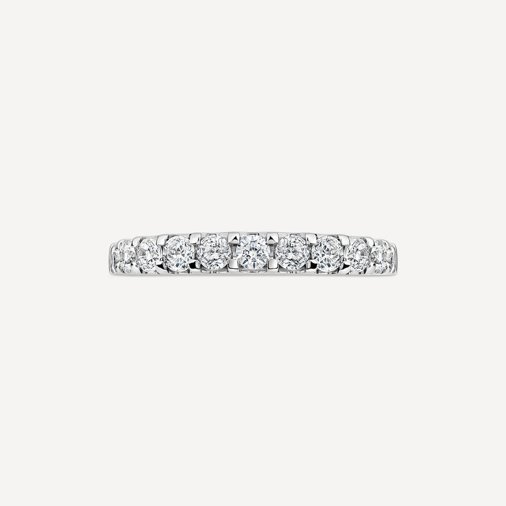 Platinum 3mm 0.75ct Diamond Split Claw Wedding Ring- (Special Order)