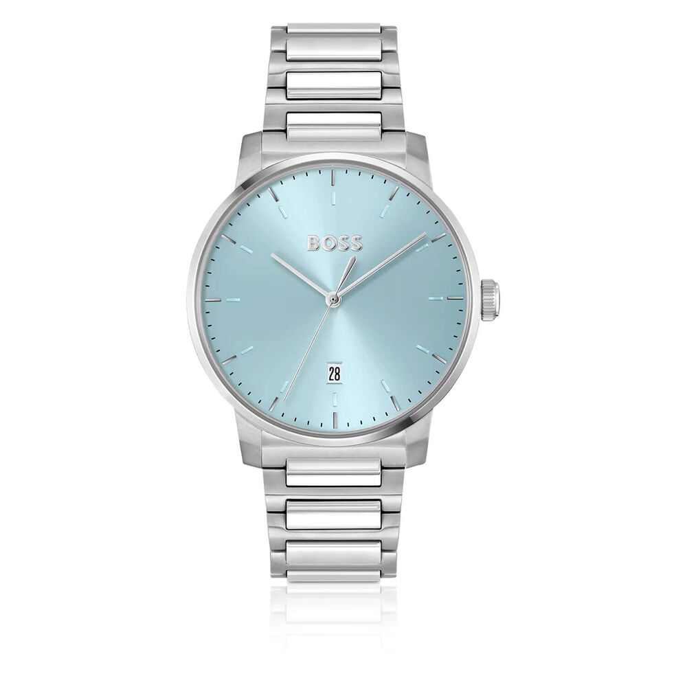 BOSS Dean 41mm Blue Dial Steel Bracelet Watch