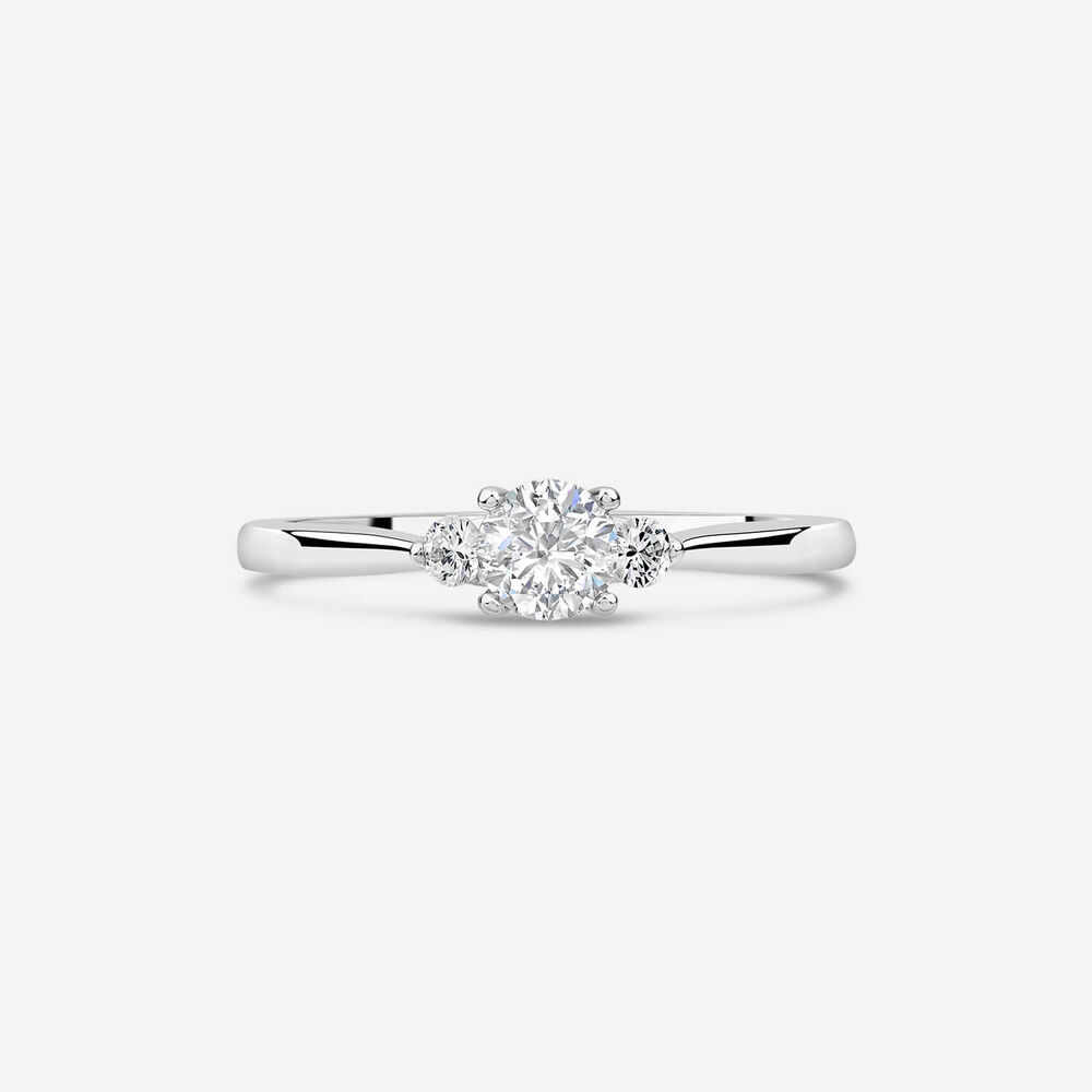 Northern Star 0.50ct Diamond Round Centre & Sides Platinum Ring