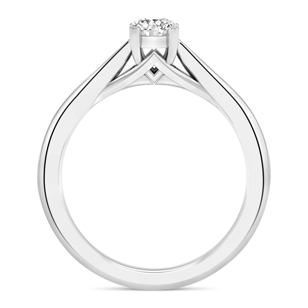 Platinum 0.40ct Round Diamond Orchid Setting Ring image number 5