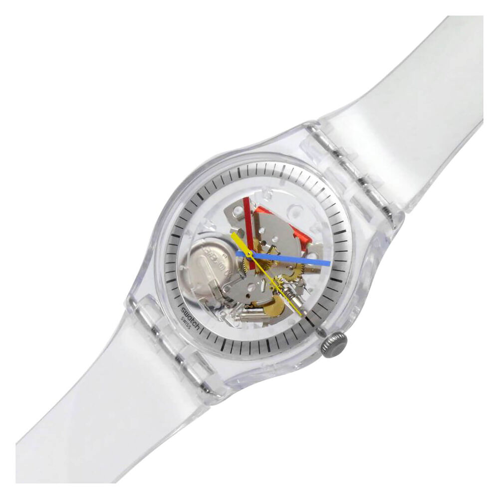 Swatch Clearly New Gent 41mm White Strap Watch image number 3