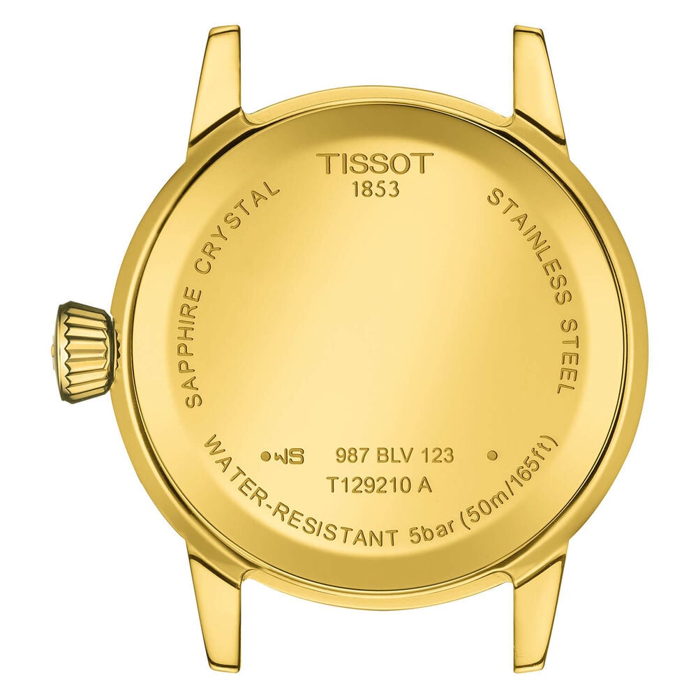 Tissot Classic Dream 28mm Ivory Dial Yellow Gold PVD Steel Bracelet Watch image number 2