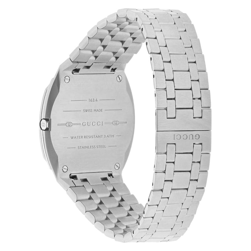 Gucci 25H 34MM Quartz Silver Dial Steel Case Bracelet Watch image number 1