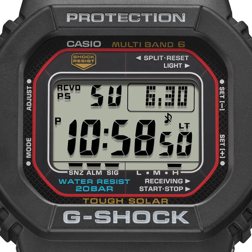 G-SHOCK 5600 Series 46.7x43.2mm Black Digital Display Resin Strap Watch
