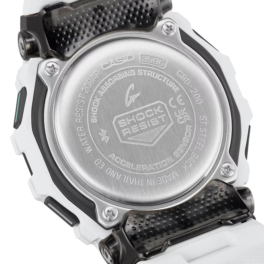 G-SHOCK G-SQUAD 48.4x45.9mm Digital Display White Resin Strap Watch