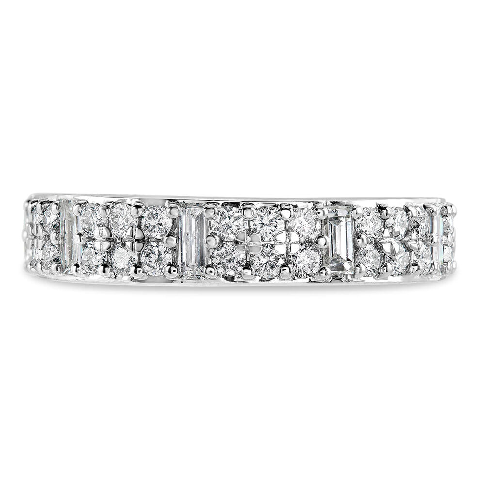 18ct White Gold 0.50ct Diamond Baguette Ring image number 1