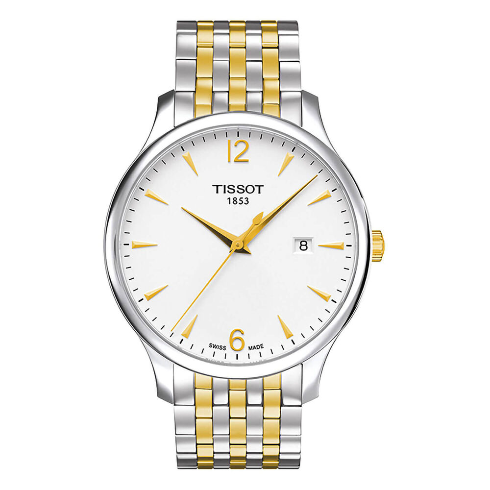 Pre-Owned Tissot Tradition 42mm Silver Dial Two Tone Bracelet Watch image number 0