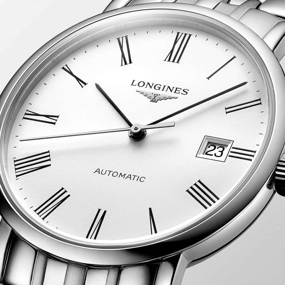Pre-Owned Longines Elegant 37mm White Dial Stainless Steel Bracelet Watch